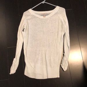 White, tight knit sweater